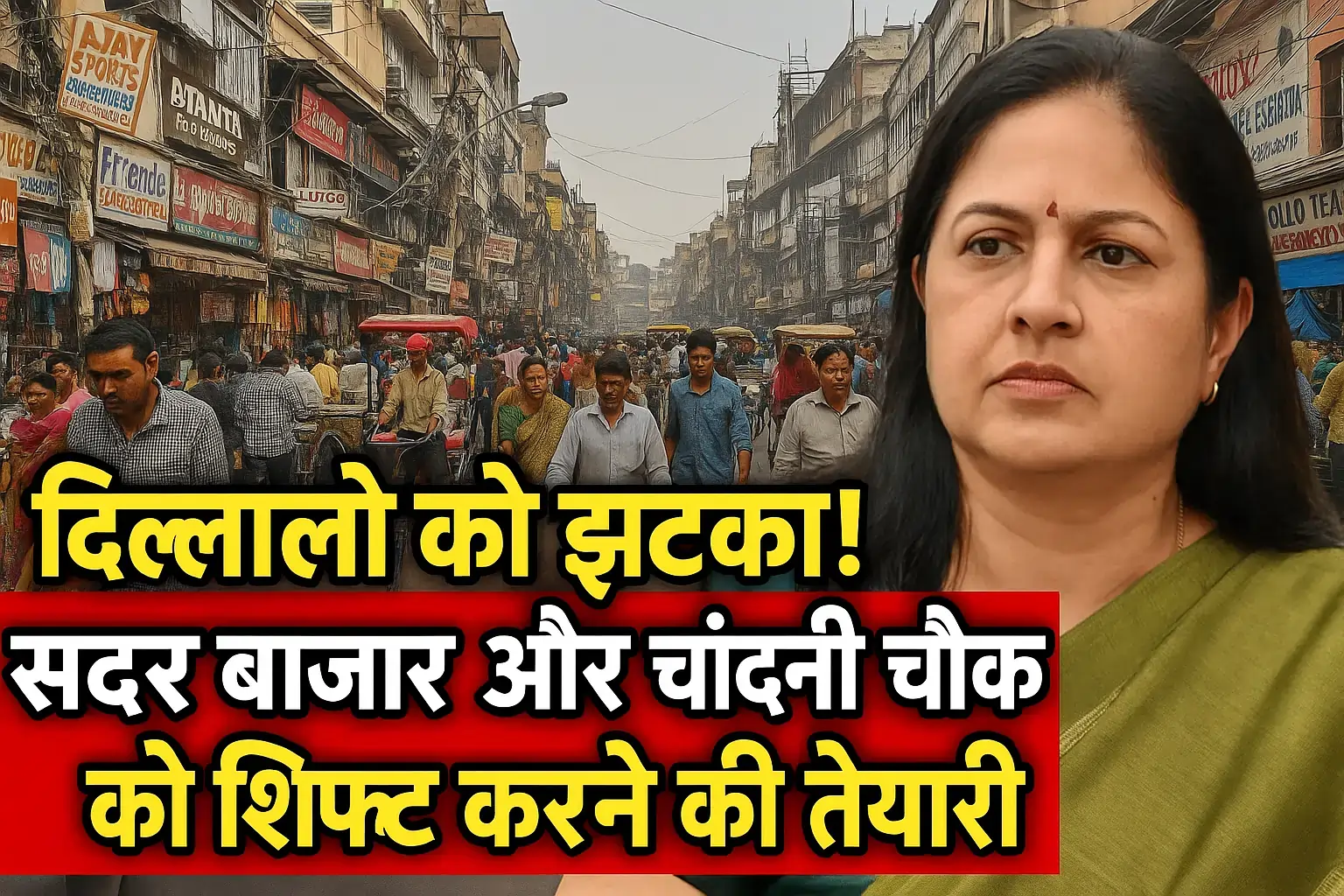 “दिल्लीवालों के लिए बड़ा झटका!सदर और चांदनी चौक को शिफ्ट करने की तैयारी”