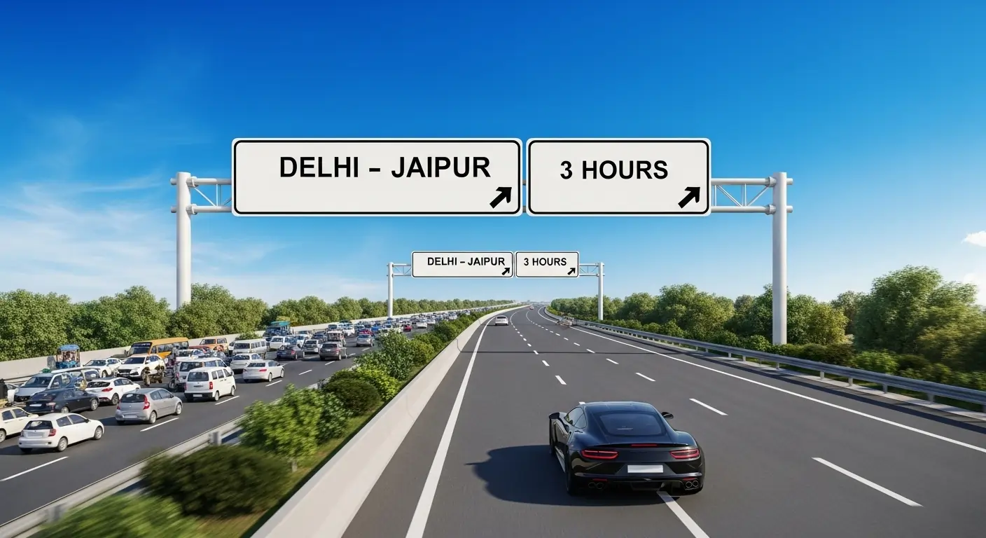 दिल्ली वालों के लिए खुशखबरी: अब जयपुर सिर्फ 3 घंटे दूर, नया एक्सप्रेसवे ट्रायल पर फ्री में खुला!